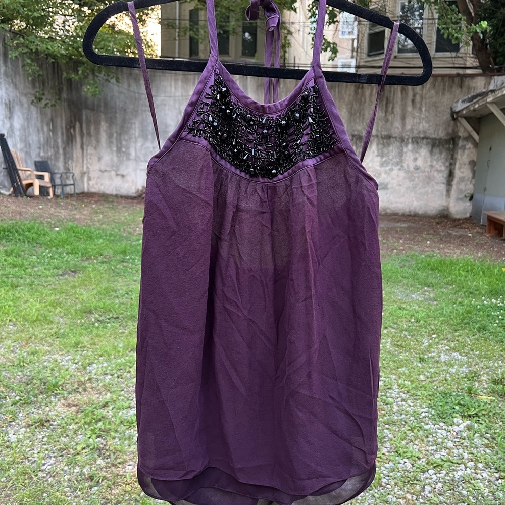 Banana Republic Purple halter top 100%
